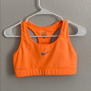 Neon Orange Dri Fit Sports Bra - Nike Pro
